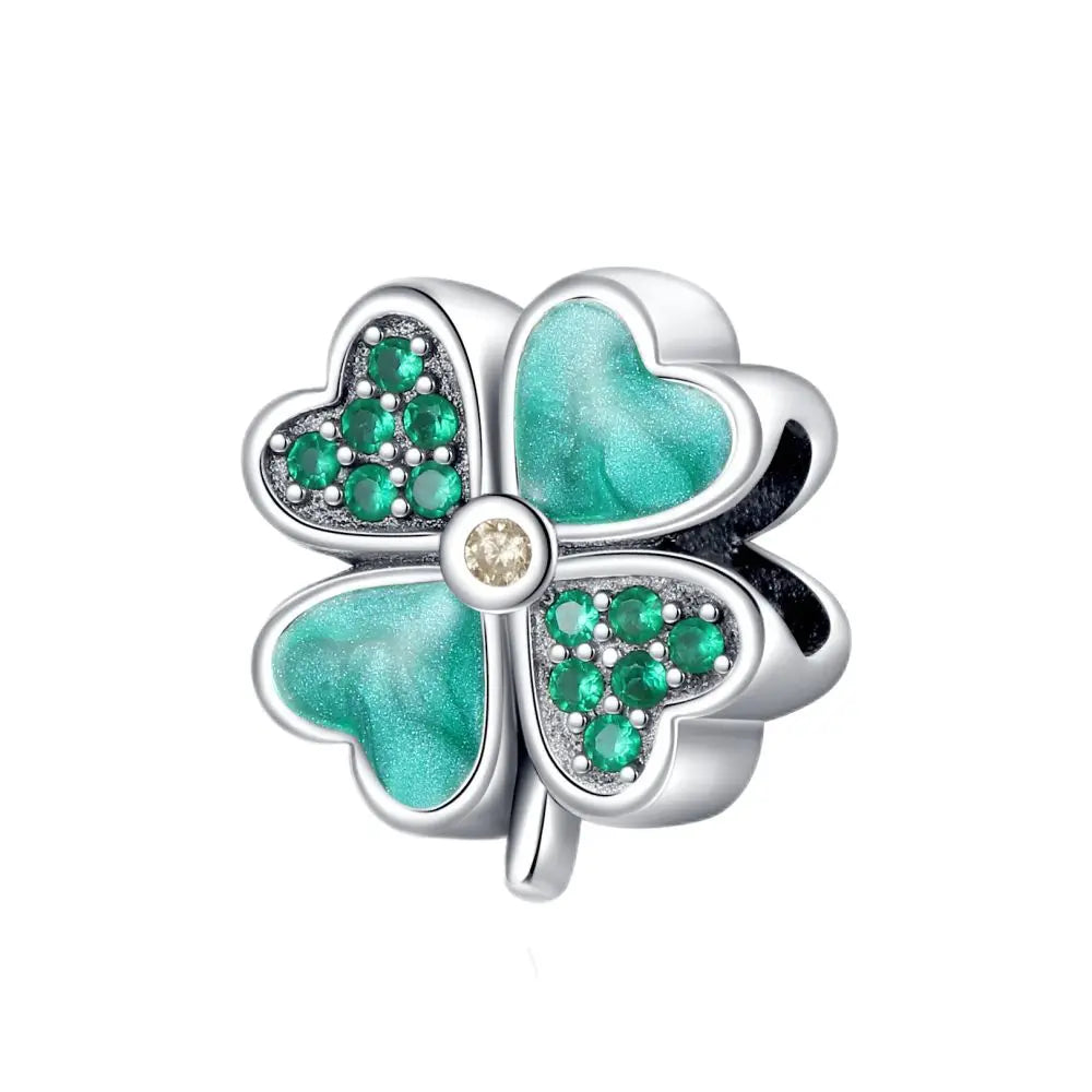 Sterling Silver Green Series Flower Tree Apple Pendan