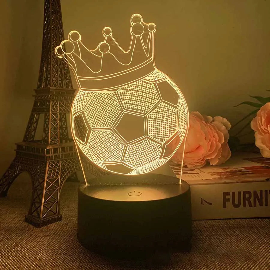 LED 3D Football Theme Table Lamp
