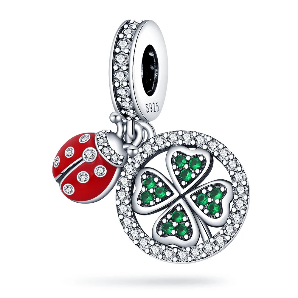 Sterling Silver Green Series Flower Tree Apple Pendan