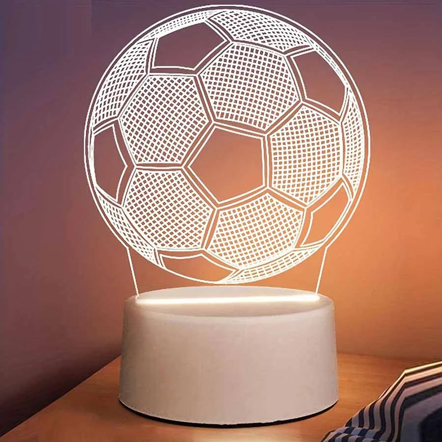 LED 3D Football Theme Table Lamp