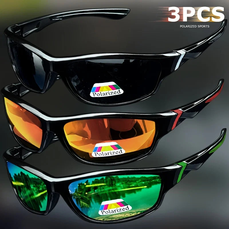 1/3PCS Vintage Sports Sunglasses Men Women