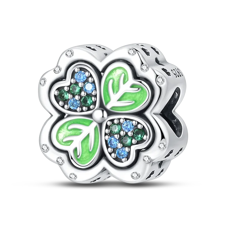 Sterling Silver Green Series Flower Tree Apple Pendan