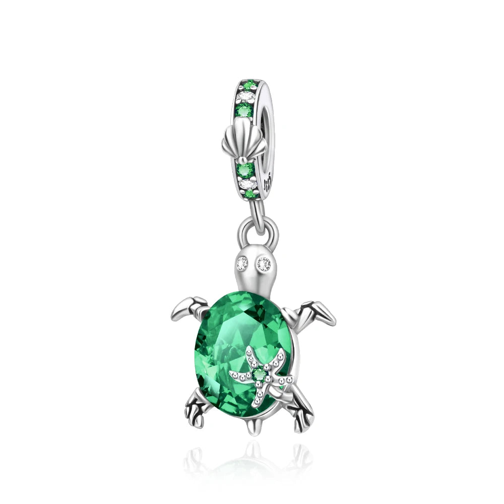 Sterling Silver Green Series Flower Tree Apple Pendan