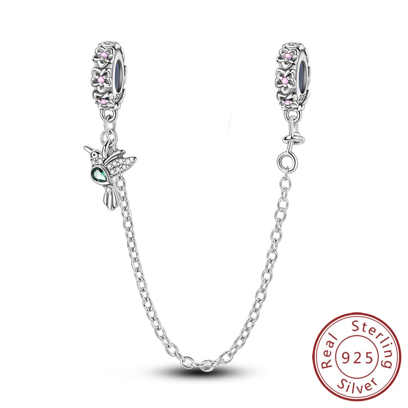 Original Sterling Silver Charm Beads Glowing Luminous Firefly Butterfly Pendant for Bracelet Charm Jewelry