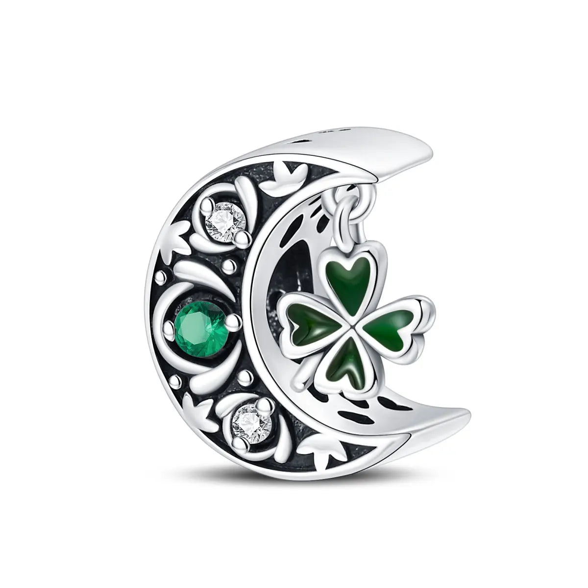 Sterling Silver Green Series Flower Tree Apple Pendan