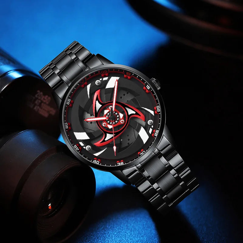 3D Real Watches Super Car Rim Spinning Men's Sports 360 Wheel
