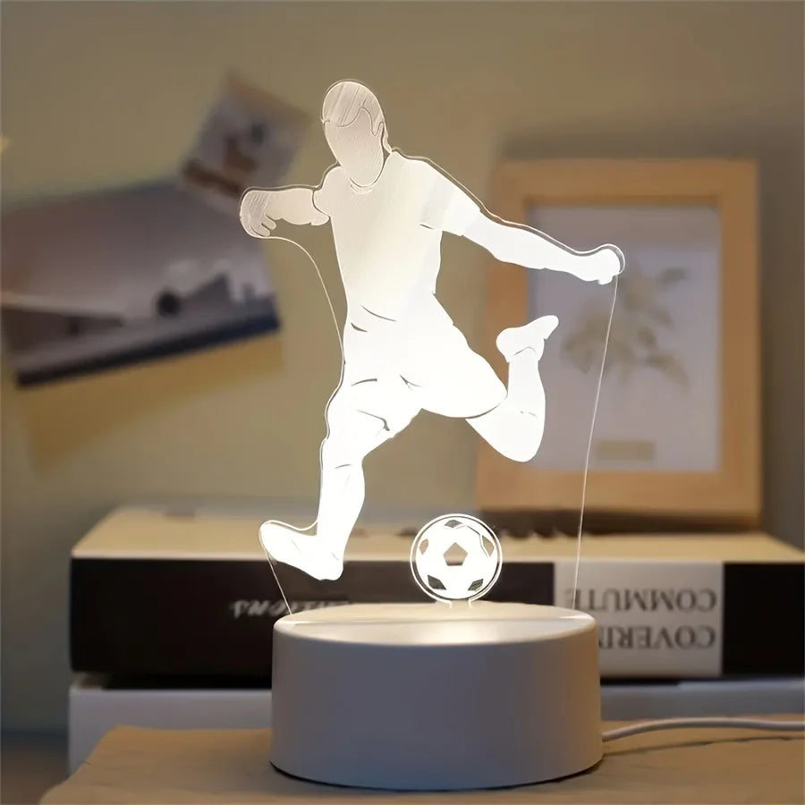 LED 3D Football Theme Table Lamp