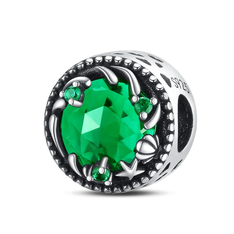 Sterling Silver Green Series Flower Tree Apple Pendan