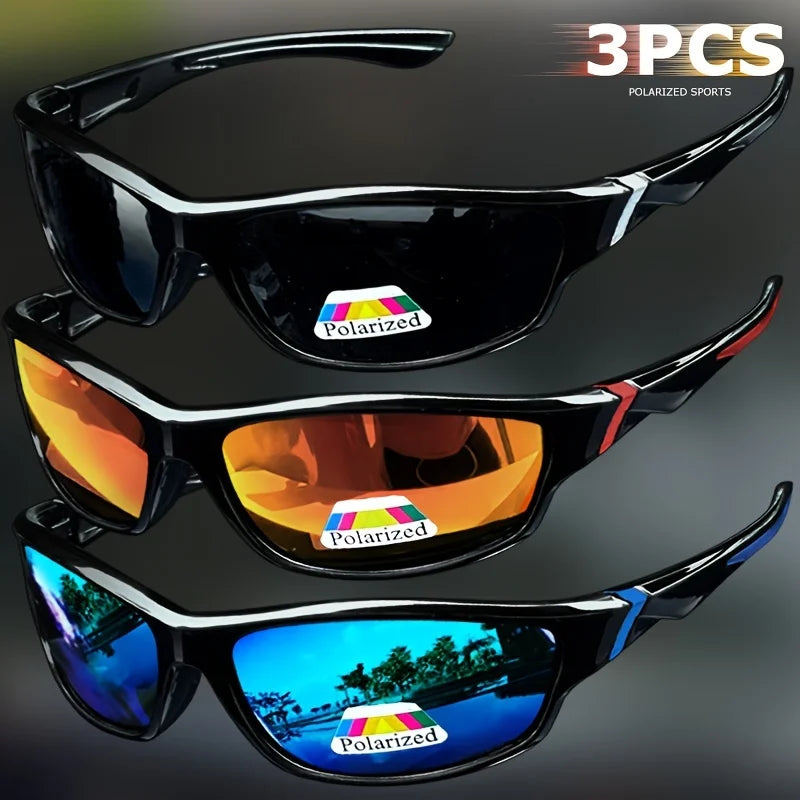 1/3PCS Vintage Sports Sunglasses Men Women