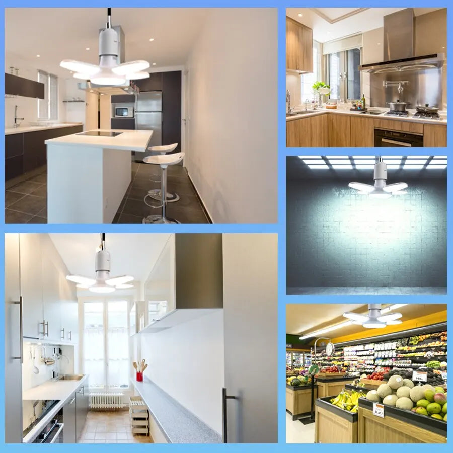 Foldable Fan Shape LED Bulb Lamp