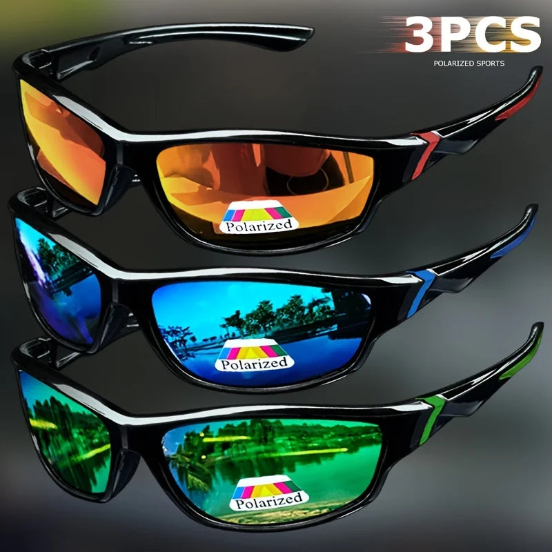 1/3PCS Vintage Sports Sunglasses Men Women