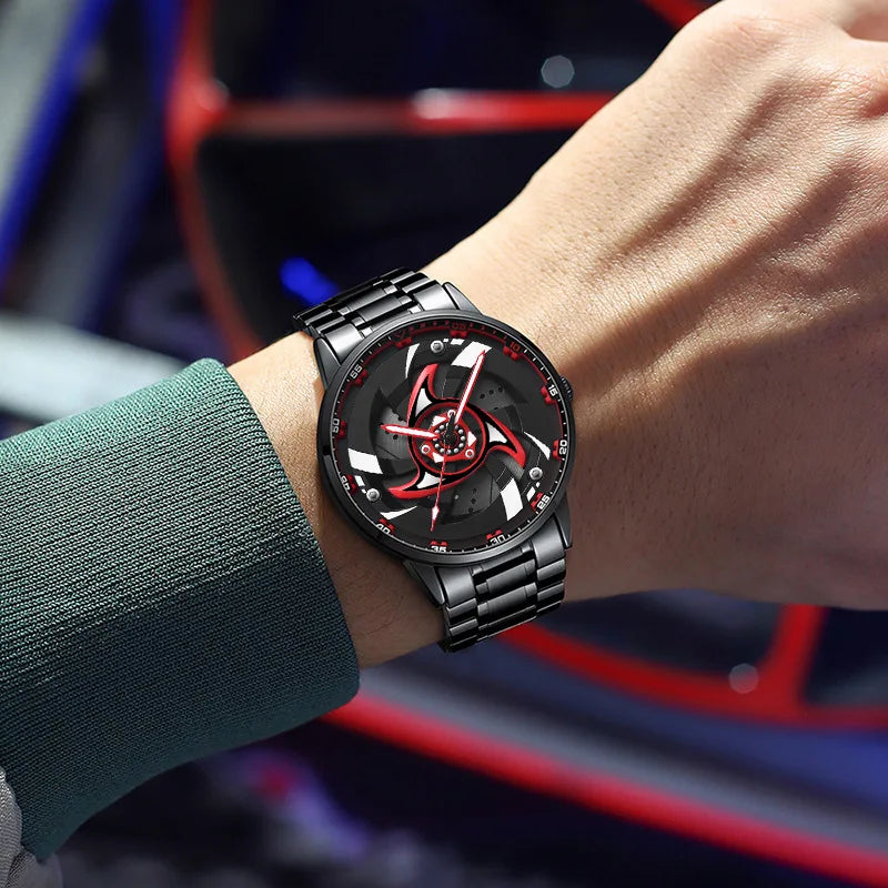 3D Real Watches Super Car Rim Spinning Men's Sports 360 Wheel