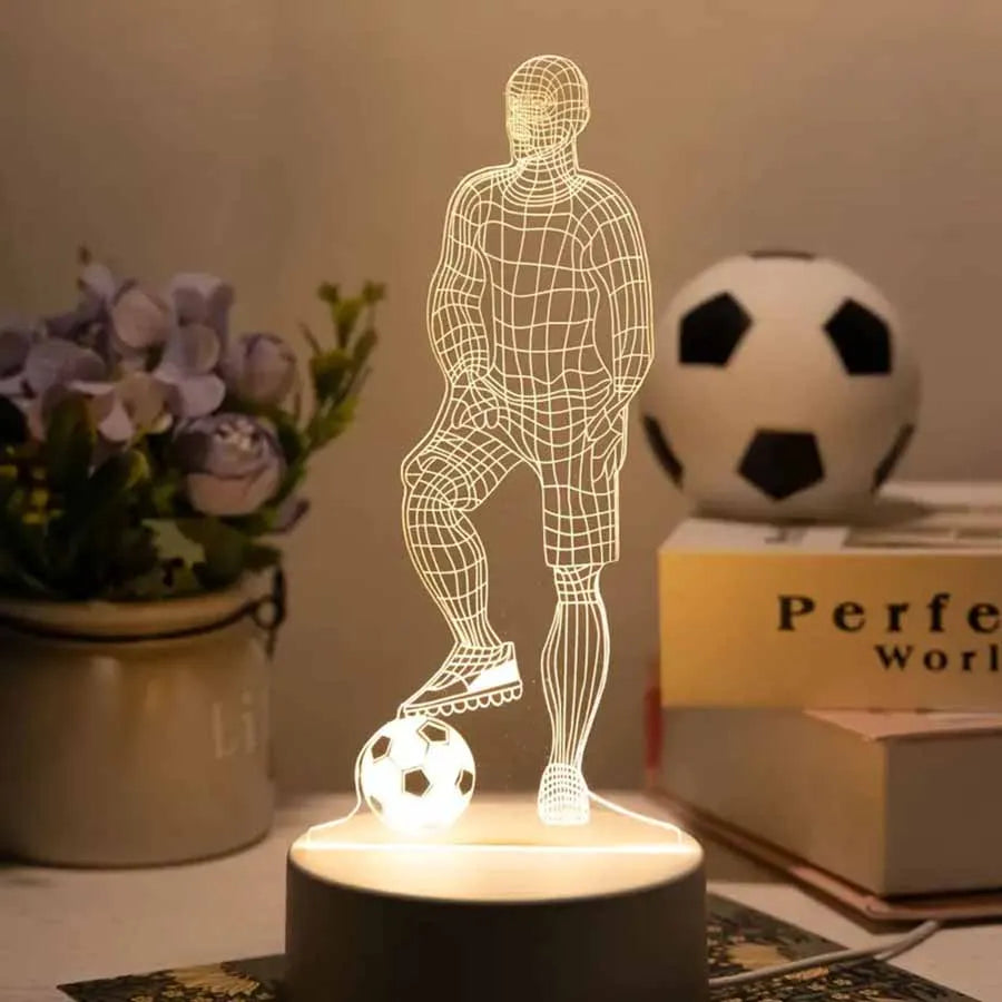 LED 3D Football Theme Table Lamp